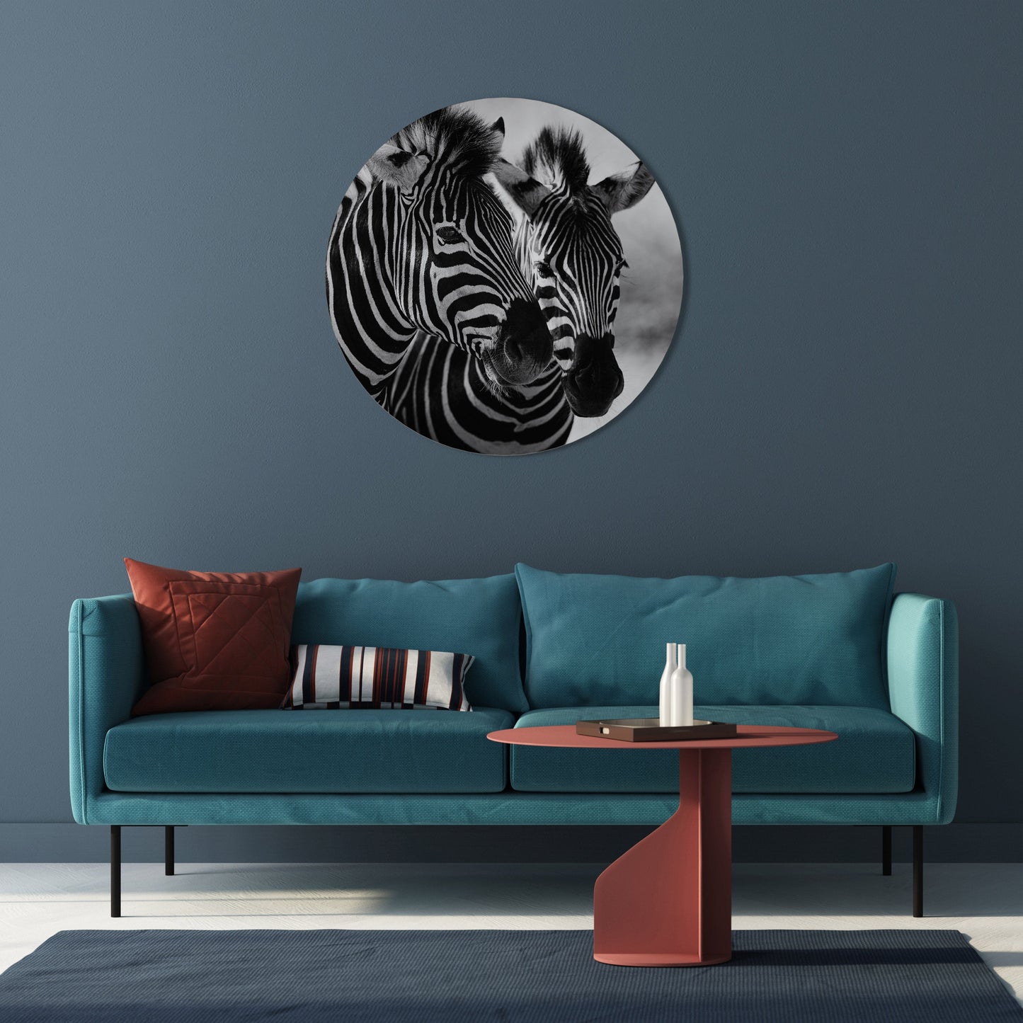 STRIPED SYMPHONY Round Wall Art