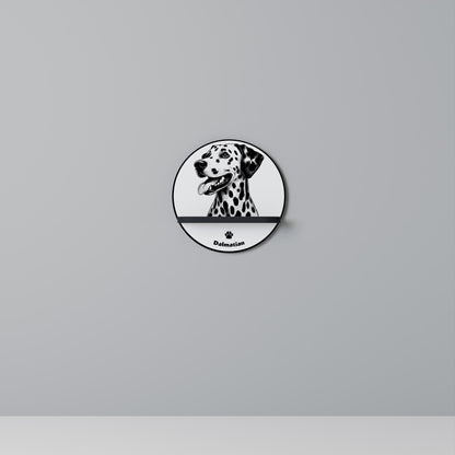 DALMATIAN DOG Mensola Rotonda Decorativa con Finitura Nera