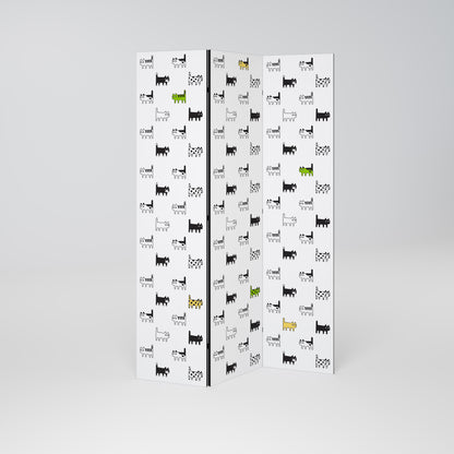 CATS COMPILATION Decorative 3-Panel Room Divider