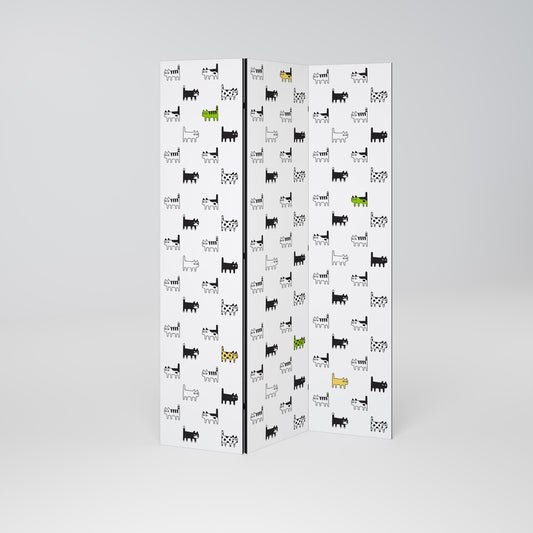 CATS COMPILATION Decorative 3-Panel Room Divider
