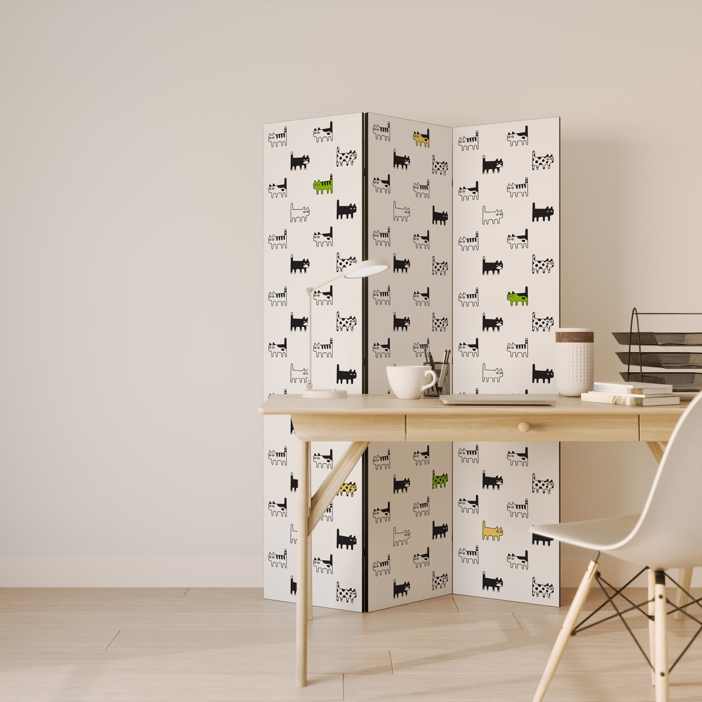CATS COMPILATION Decorative 3-Panel Room Divider