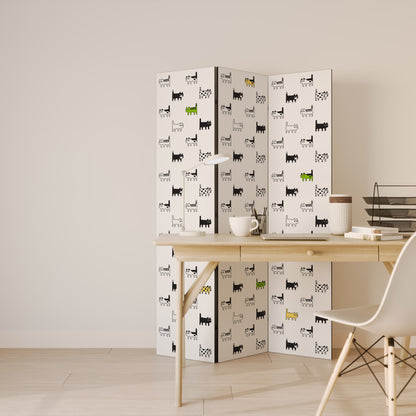 CATS COMPILATION Decorative 3-Panel Room Divider