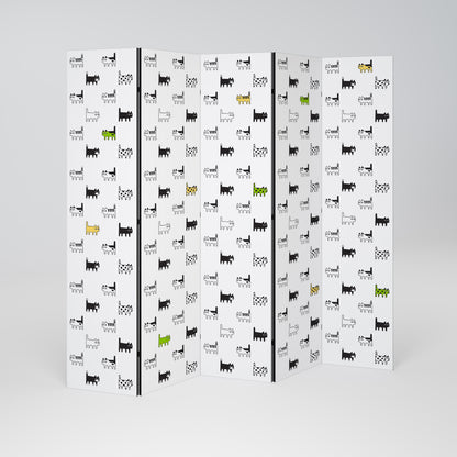 CATS COMPILATION Decorative 5-Panel Room Divider