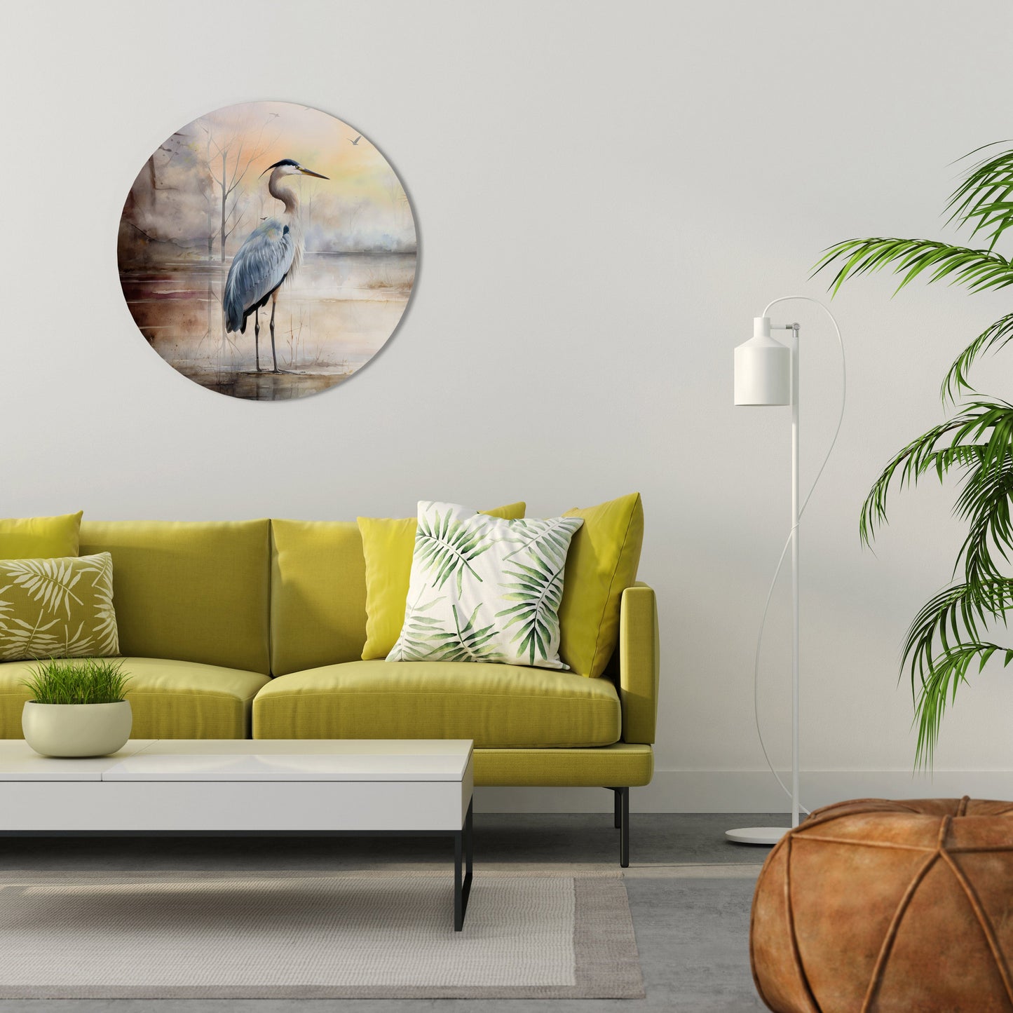 HERON DAYDREAM Decorazione da Parete Rotonda