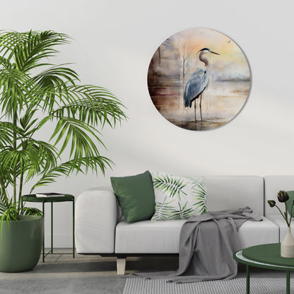 HERON DAYDREAM Decorazione da Parete Rotonda