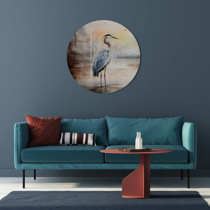 HERON DAYDREAM Decorazione da Parete Rotonda