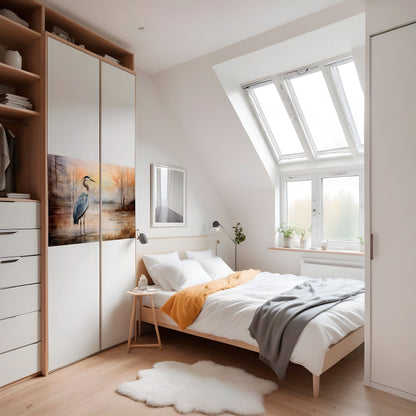 HERON DAYDREAM Peel and Stick Horizontal Poster