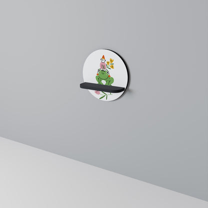 GARDEN INHABITANTS Mensola Rotonda Decorativa con Finitura Nera