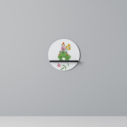 GARDEN INHABITANTS Mensola Rotonda Decorativa con Finitura Nera