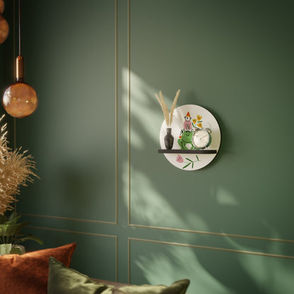 GARDEN INHABITANTS Mensola Rotonda Decorativa con Finitura Nera