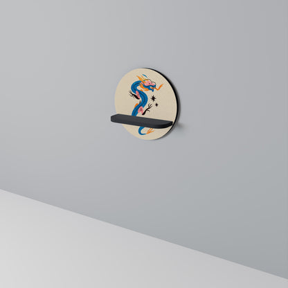 MYTHOLOGICAL CREATURES Mensola Rotonda Decorativa con Finitura Nera