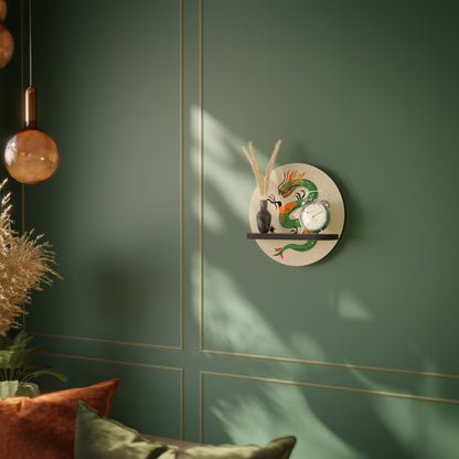 GREEN SKY GUARDIAN Mensola Rotonda Decorativa con Finitura Nera