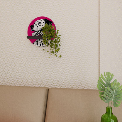 DALMATIAN SMILE Mensola Rotonda Decorativa con Finitura Nera