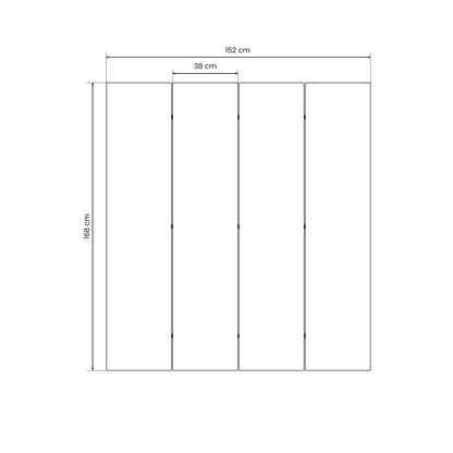 WHITE WHISPER Decorative 4-Panel Room Divider