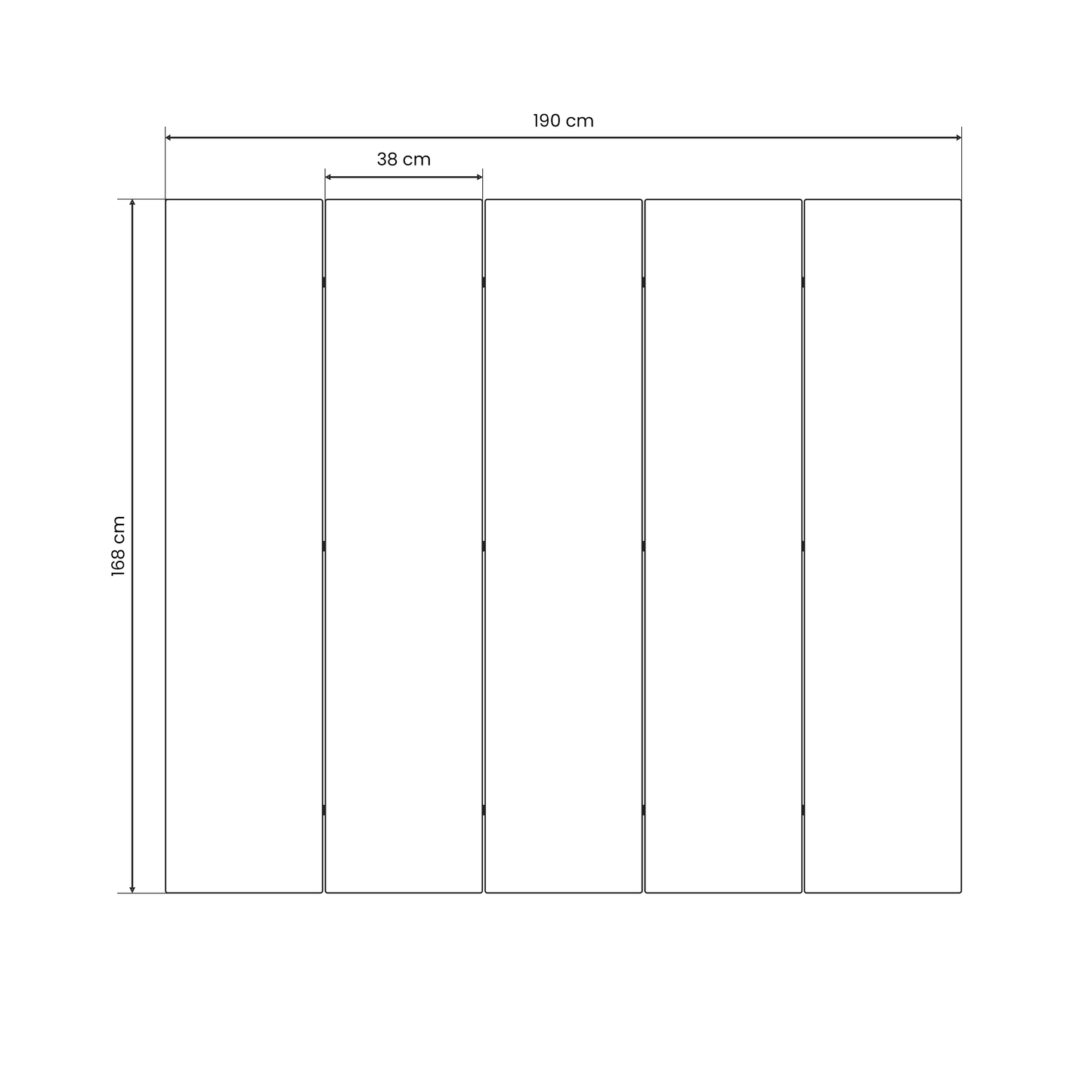 SWEET LOVE Decorative 5-Panel Room Divider