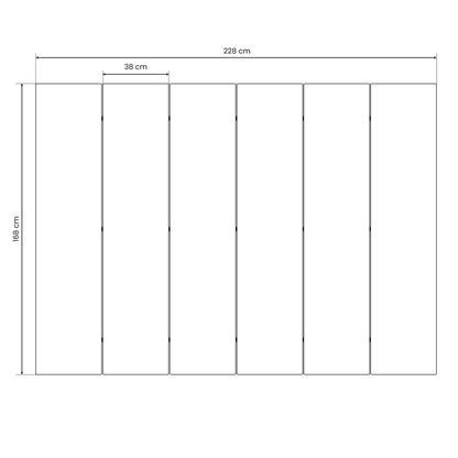 ALMONDINE SONGBIRD Decorative 6-Panel Room Divider